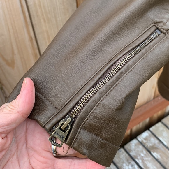 Levi’s brown bomber jacket w hoodie XXL - Picture 6 of 12